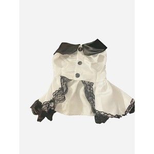 XS Dog Puppy Dress Black White Formal Petskin Brand 100% Polyester